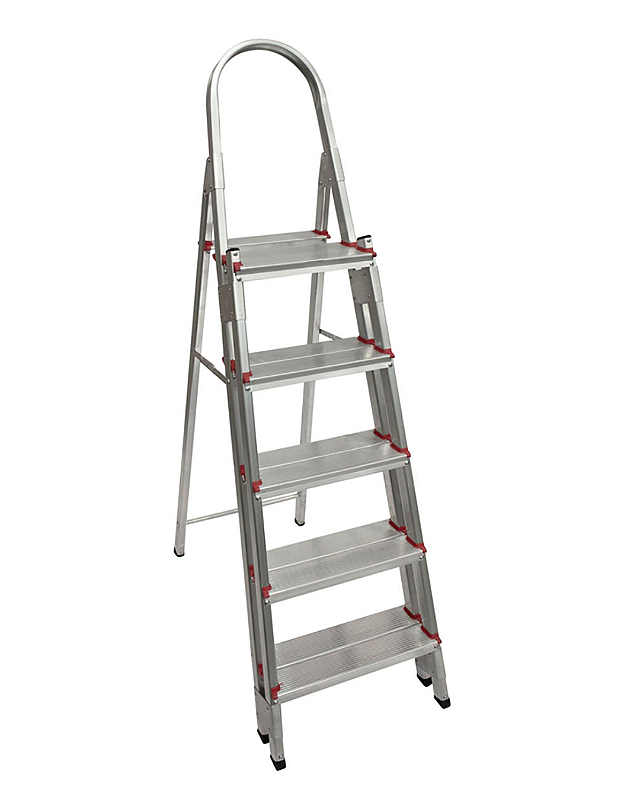 Escada Dupla de Alumínio Art Factory - 5 Degraus Reforçada