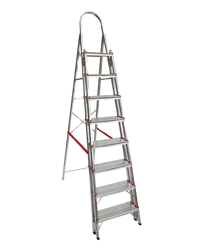 Escada Dupla de Alumínio Art Factory - 8 Degraus Reforçada