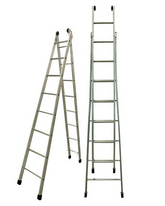 Escada Extensível Articulada de Alumínio - 9 Degraus | Art Factory