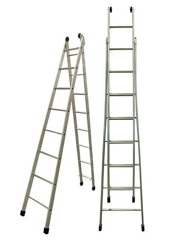 Escada Extensível Articulada de Alumínio - 9 Degraus | Art Factory