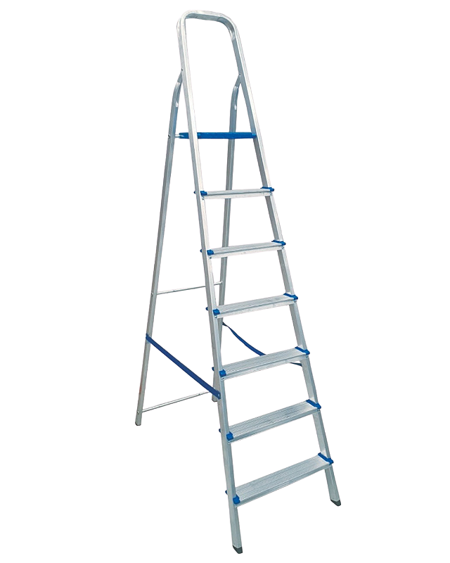 Escada de Alumínio - Acesso Simples 7 Degraus | 2,00M Real Escadas