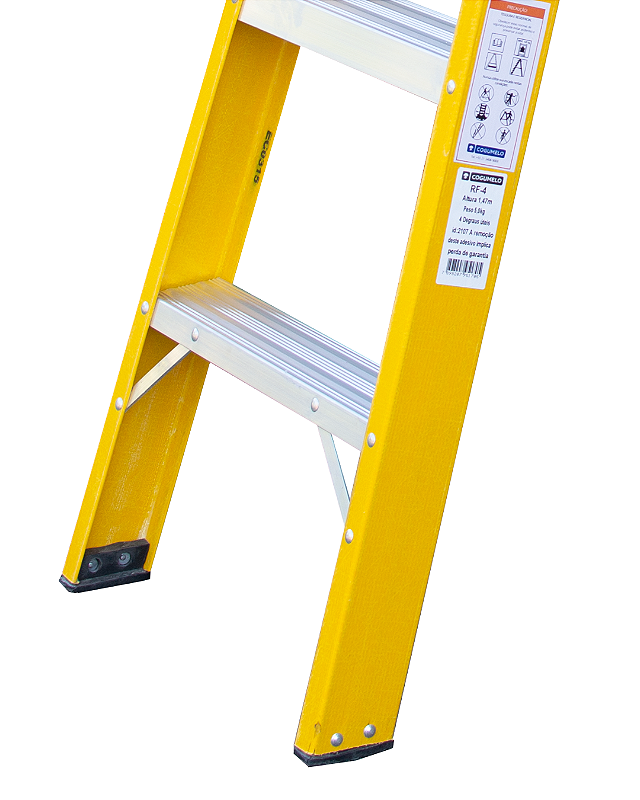 Escada Tesoura Acesso Simples 4 degraus 1,47M | Sudeste/Cogumelo