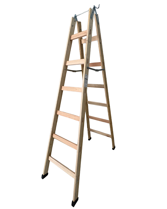 Escada de Madeira Pintor 6 Degraus