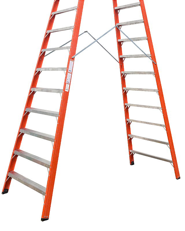 Escada Tesoura Duplo Acesso 18 degraus | 5,55M Sudeste/Cogumelo