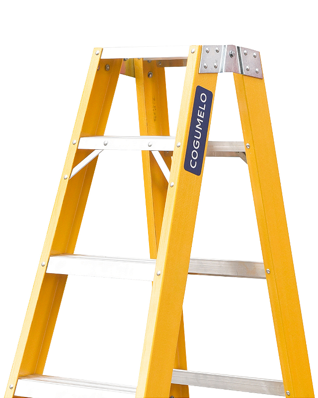 Escada Tesoura Duplo Acesso 6 degraus | 1,95M Sudeste/Cogumelo