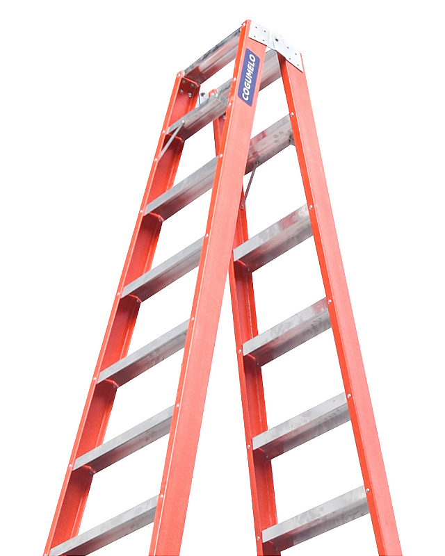 Escada Tesoura Duplo Acesso 18 degraus | 5,55M Sudeste/Cogumelo