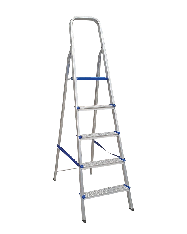 Escada de Alumínio - Acesso Simples 5 Degraus | 1,56M Real Escadas