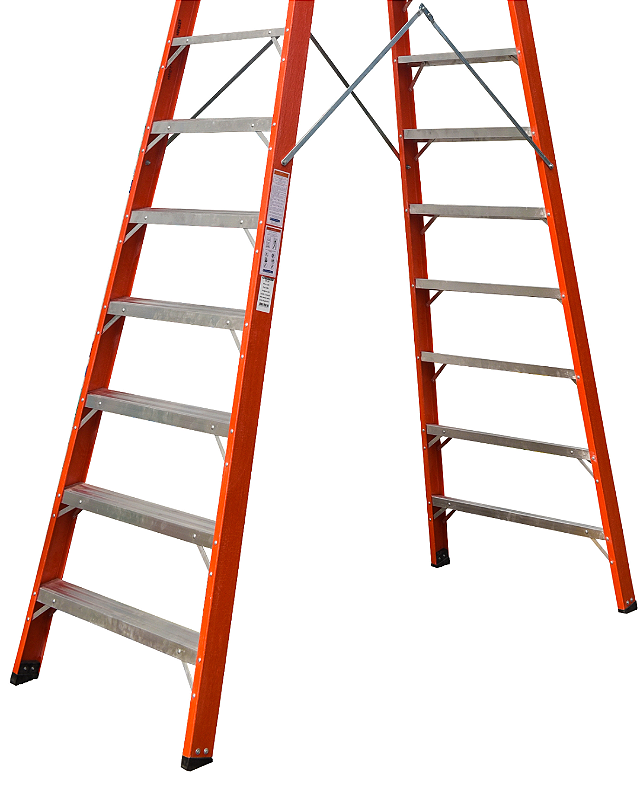 Escada Tesoura Duplo Acesso 14 degraus | 4,35M Sudeste/Cogumelo