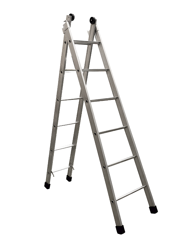 Escada Extensível Articulada de Alumínio - 6 Degraus | Art Factory