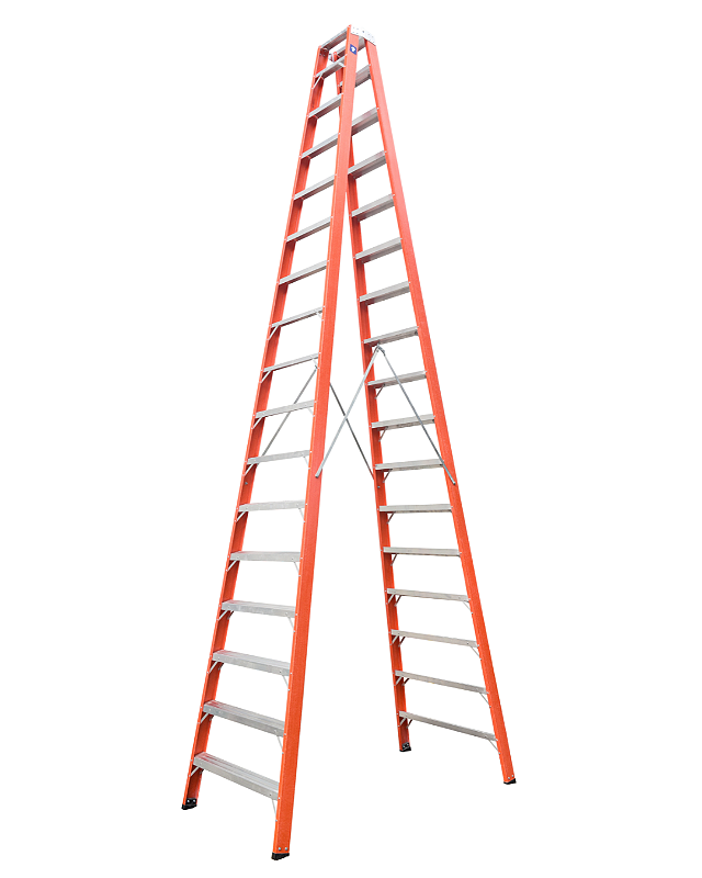 Escada Tesoura Duplo Acesso 16 degraus | 4,95M Sudeste/Cogumelo