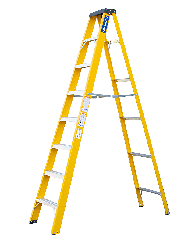 Escada Tesoura Acesso Simples 7 degraus 2,38M | Sudeste/Cogumelo