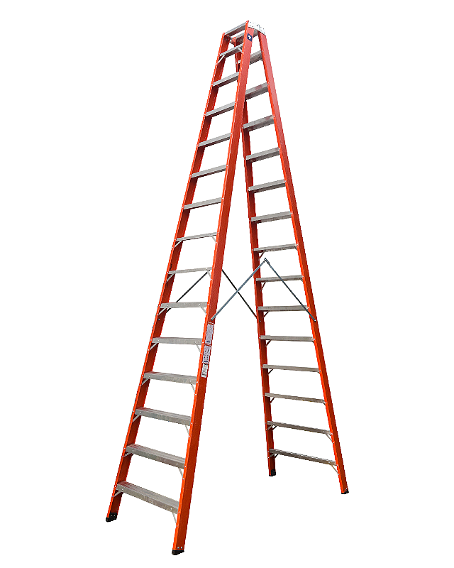 Escada Tesoura Duplo Acesso 14 degraus | 4,35M Sudeste/Cogumelo