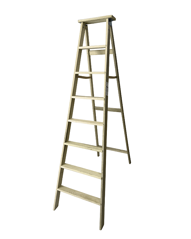 Escada de Madeira Americana - 8 Degraus