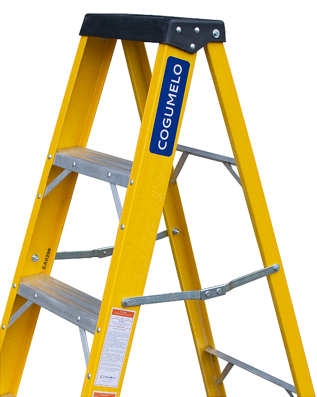 Escada Tesoura Acesso Simples 3 degraus 1,17M | Sudeste/Cogumelo