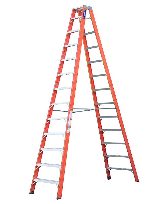 Escada Tesoura Duplo Acesso 12 degraus | Mod.TF-12 - ,75m - Sudeste