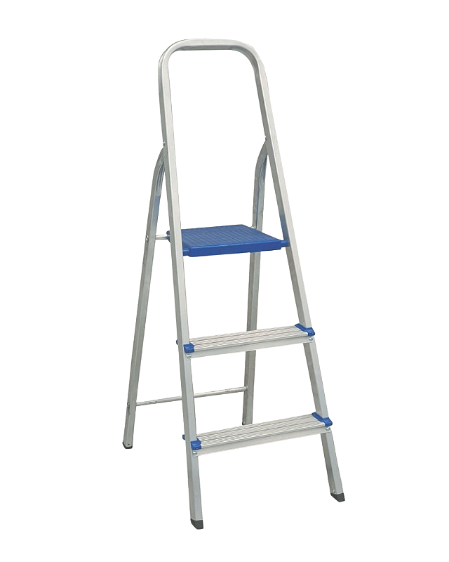 Escada de Alumínio - Acesso Simples 3 Degraus | 1,13M Real Escadas