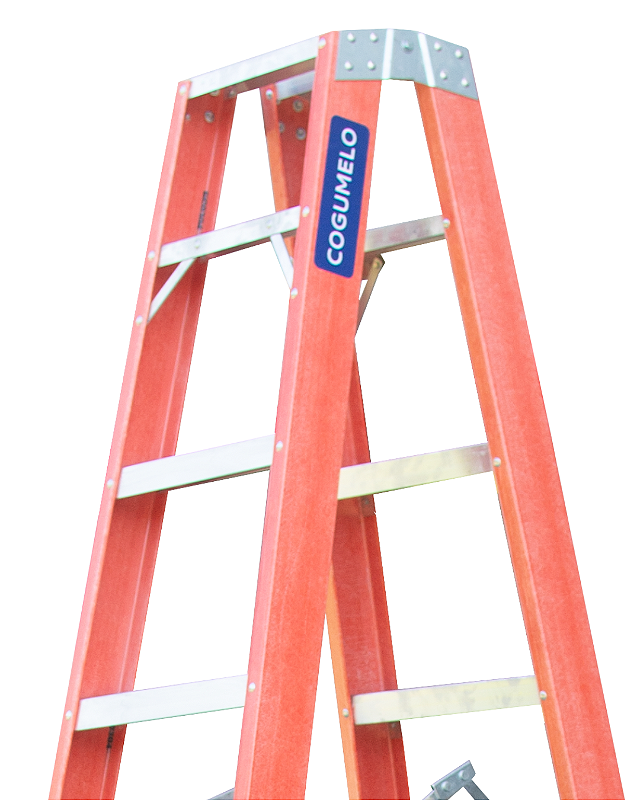Escada Tesoura Duplo Acesso 8 degraus | 2,55M Sudeste/Cogumelo