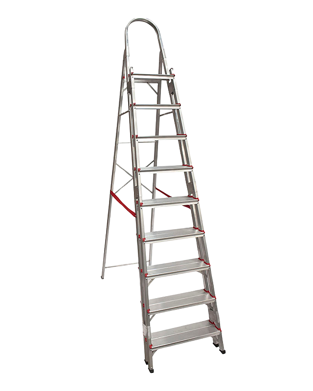 Escada Dupla de Alumínio Art Factory - 9 Degraus Reforçada