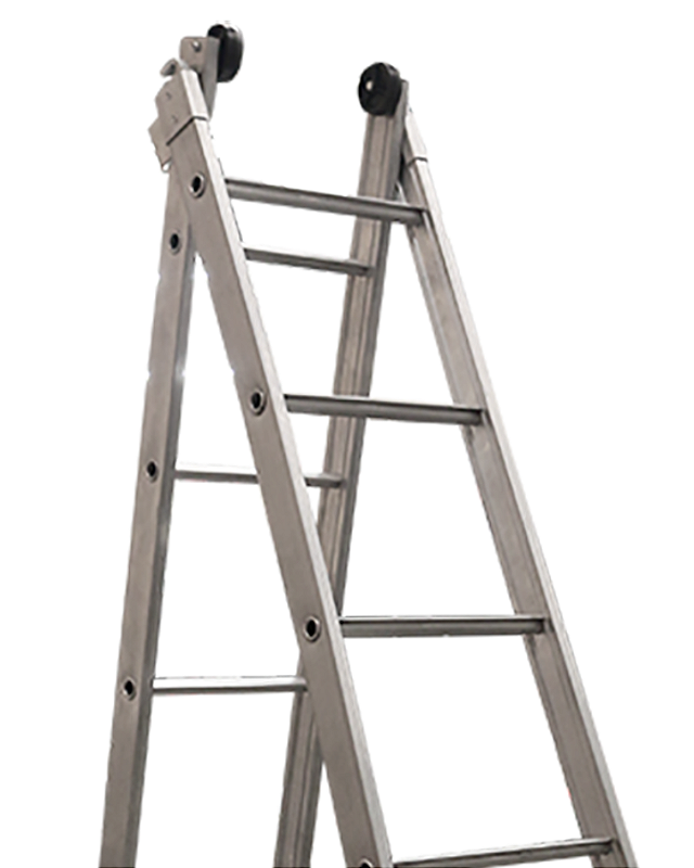 Escada Extensível Articulada de Alumínio - 7 Degraus | Art Factory