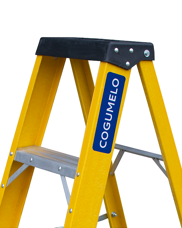 Escada Tesoura Acesso Simples 3 degraus 1,17M | Sudeste/Cogumelo