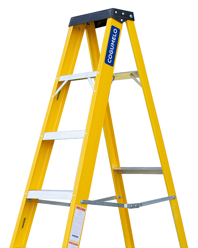 Escada Tesoura Acesso Simples 6 degraus 2,07M | Sudeste/Cogumelo