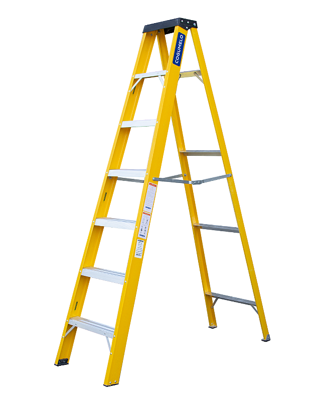 Escada Tesoura Acesso Simples 6 degraus 2,07M | Sudeste/Cogumelo