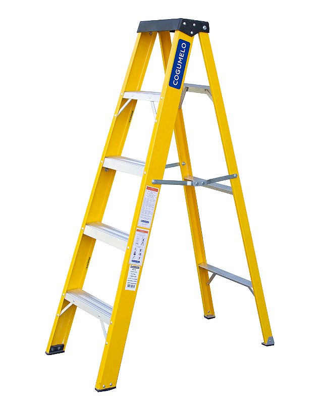 Escada Tesoura Acesso Simples 4 degraus 1,47M | Sudeste/Cogumelo